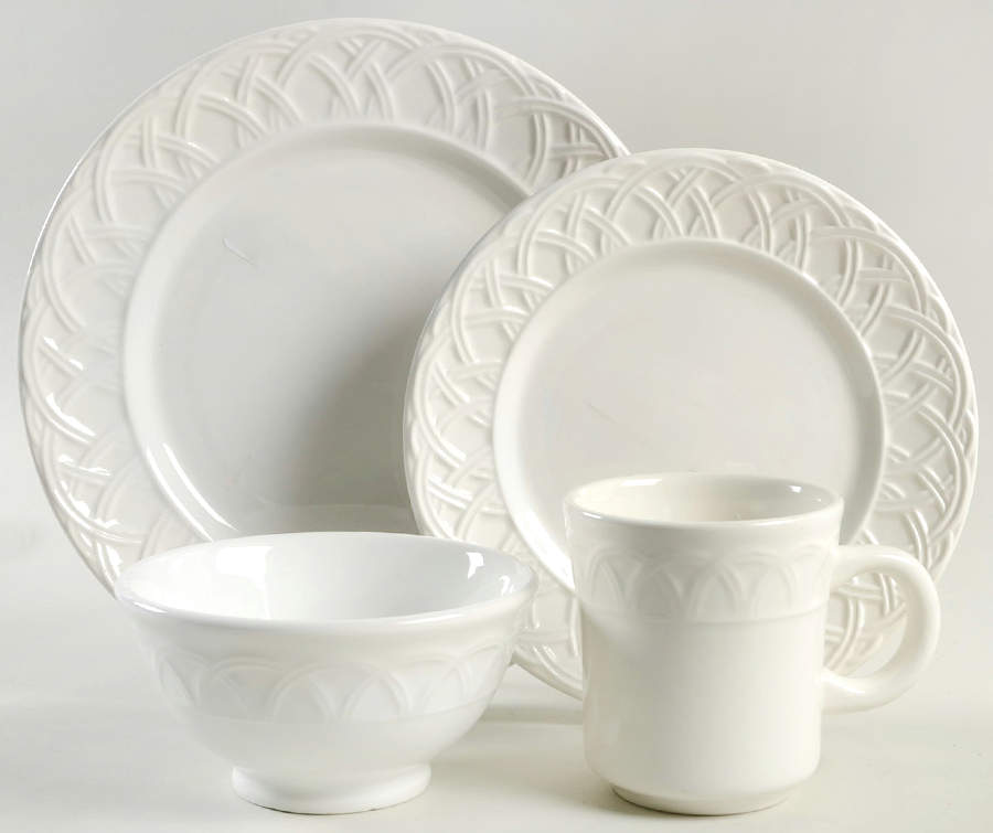 Basket Relief 4 Piece Place Setting by Pier 1-1