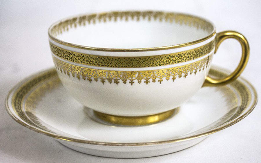 POY289 Flat Cup & Saucer Set by Jean Pouyat-1