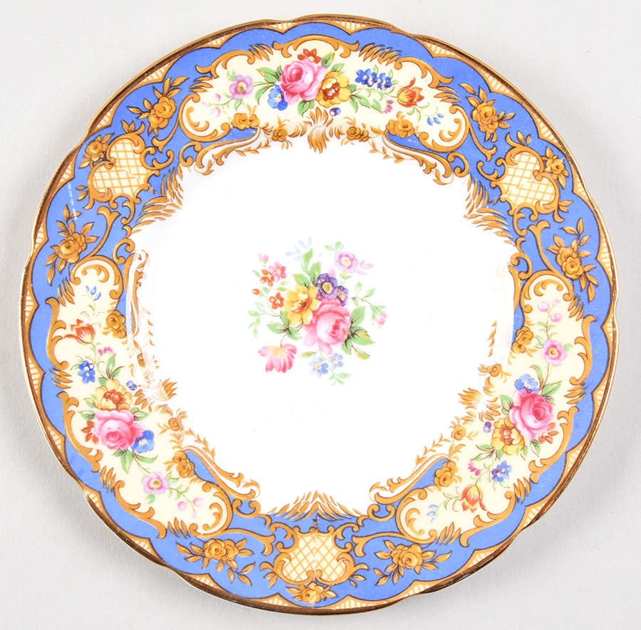 Pompadour Blue Bread & Butter Plate by Paragon-1