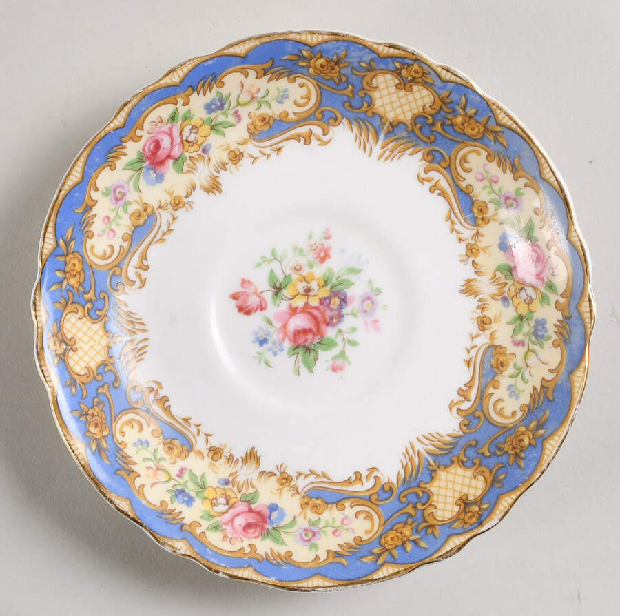 Pompadour Blue Saucer by Paragon-1
