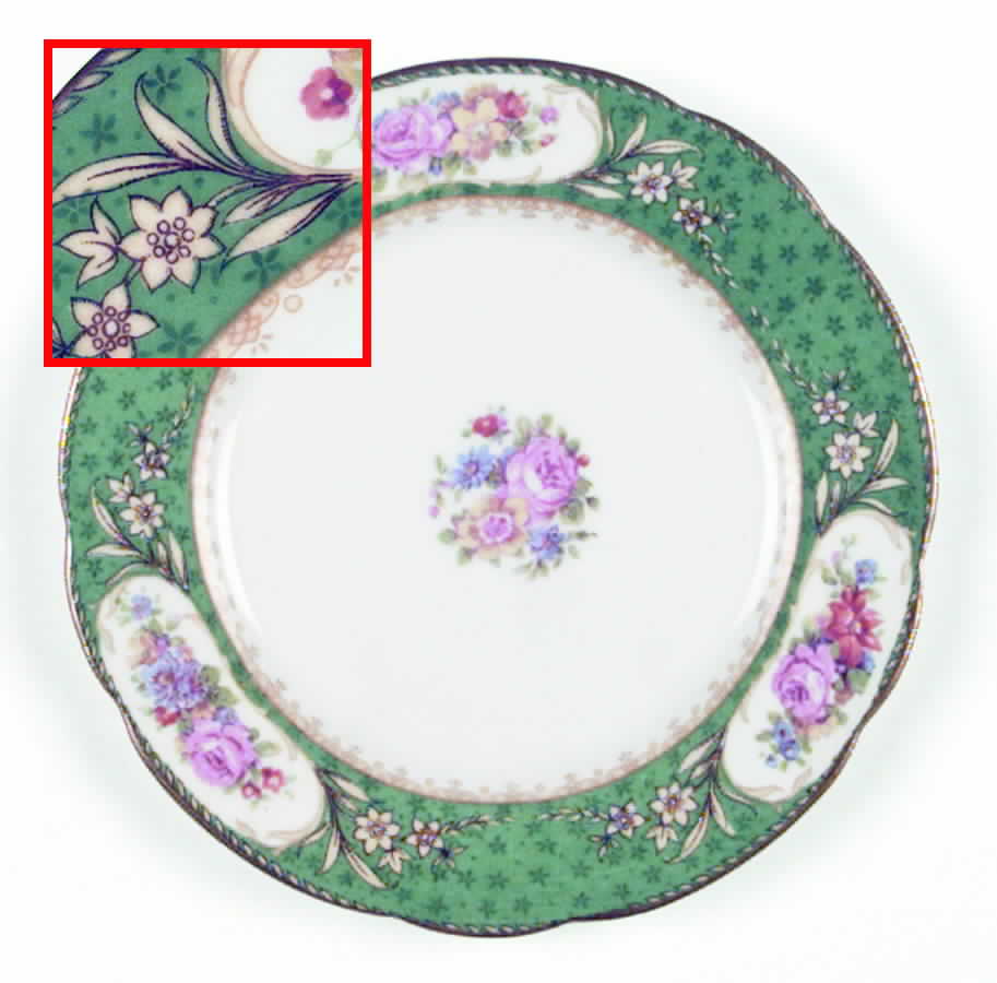 F631 Green Bread & Butter Plate by Paragon-1