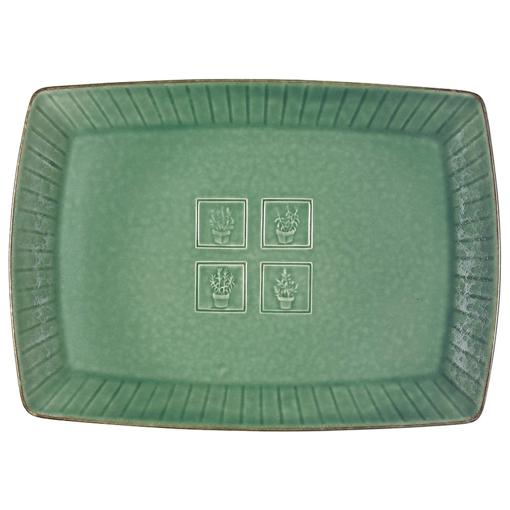 Naturewood Serenity Green 16" Rectangular Serving Platter by Pfaltzgraff-1