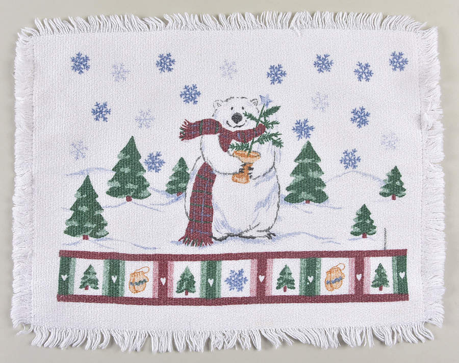 Snow Bear Cloth Placemat by Pfaltzgraff-1