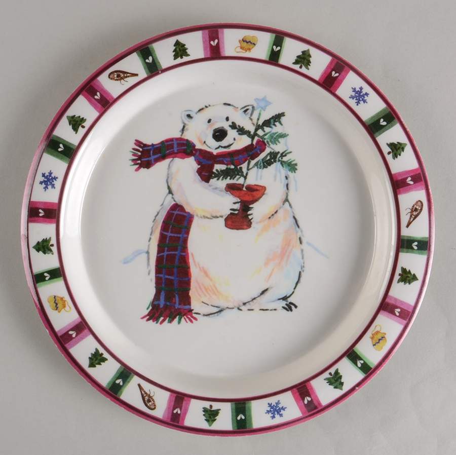 Snow Bear Melmac/Melamine Child's Plate by Pfaltzgraff-1