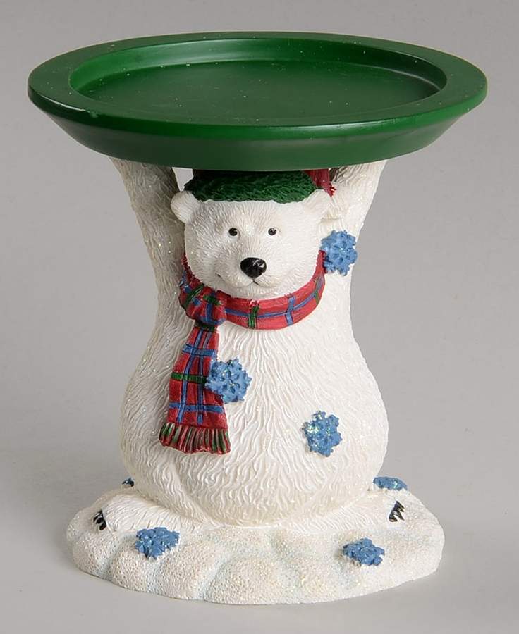 Snow Bear Pillar Candleholder by Pfaltzgraff-1