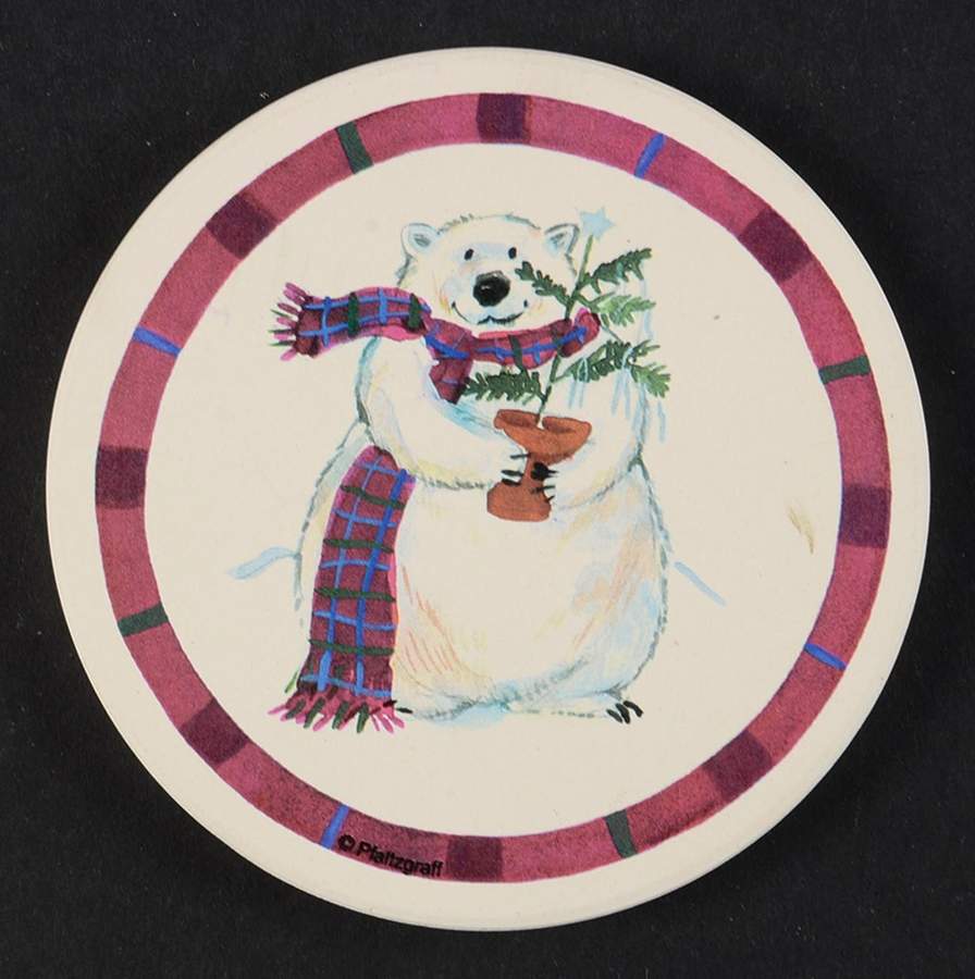 Snow Bear Stone/Thirsty Coaster by Pfaltzgraff-1