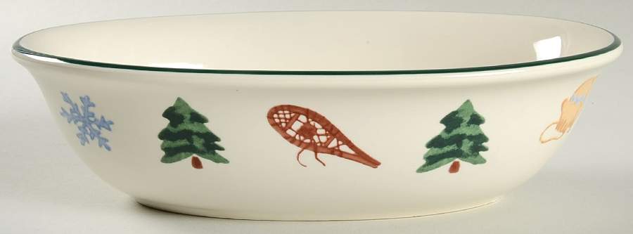 Snow Bear 8" Oval Vegetable Bowl by Pfaltzgraff-1