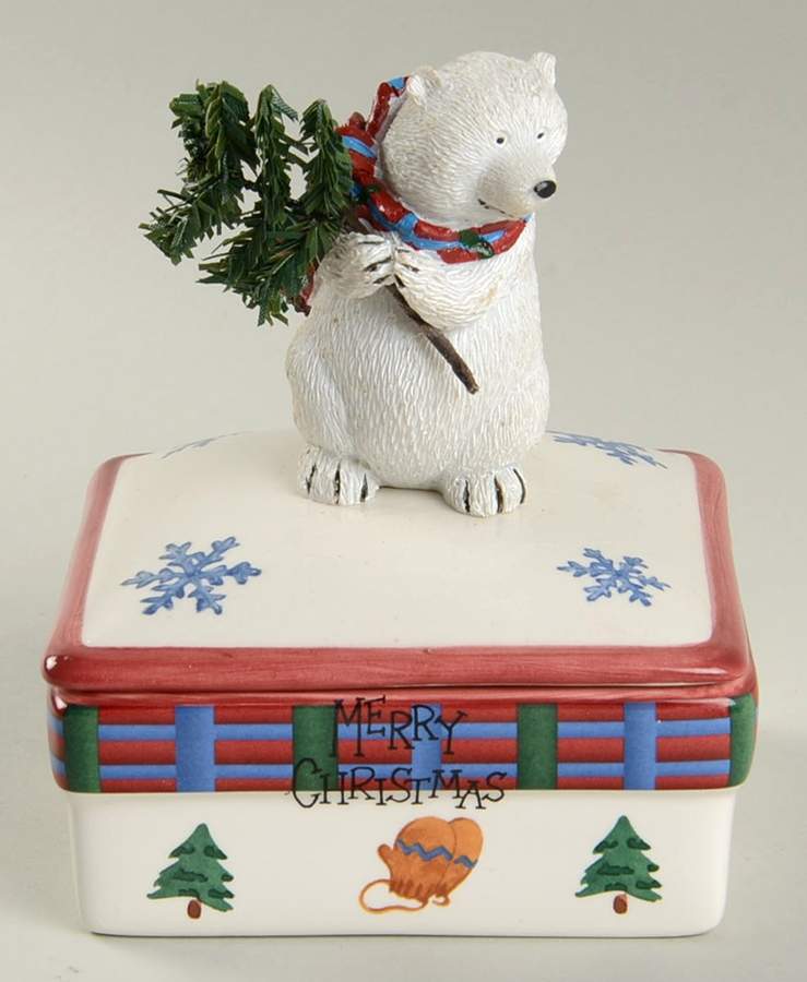 Snow Bear Candlebox with Lid by Pfaltzgraff-1