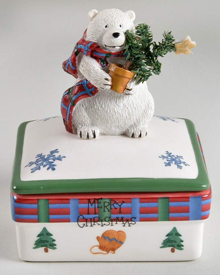 Snow Bear Candlebox with Lid by Pfaltzgraff-1