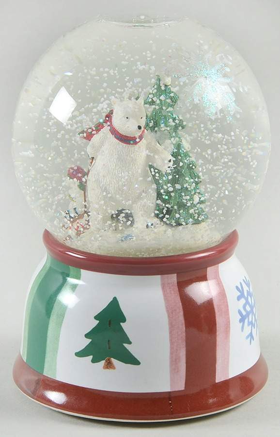 Snow Bear Snow Globe by Pfaltzgraff-1