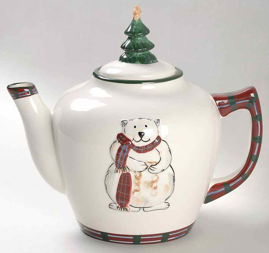Snow Bear Sculpted Teapot & Lid by Pfaltzgraff-1