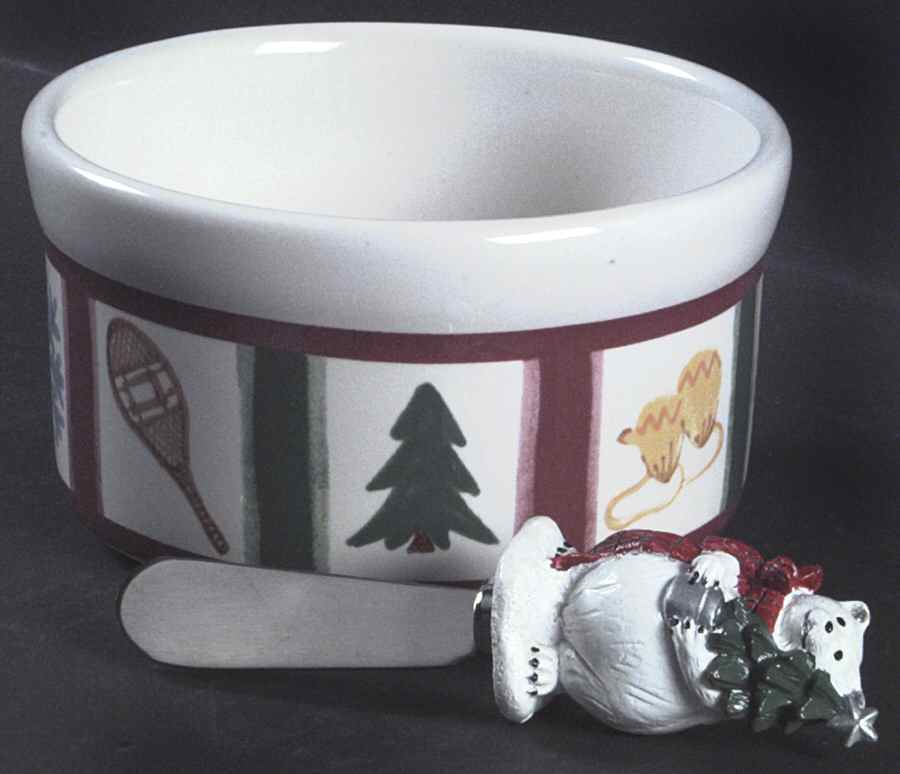 Snow Bear Dip Bowl & Spreader Set by Pfaltzgraff-1