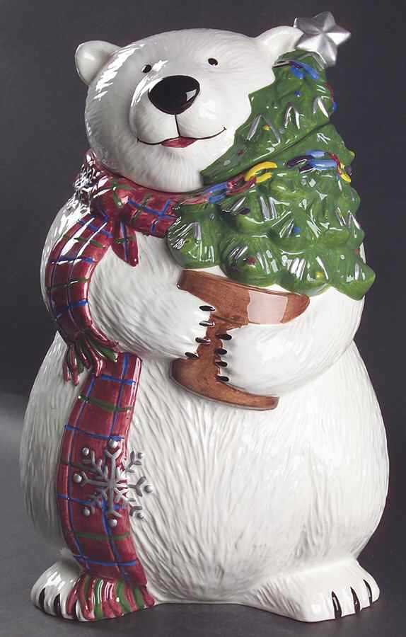Snow Bear Large Cookie Jar/Canister & Lid by Pfaltzgraff-1