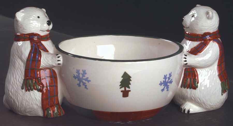 Snow Bear Open Candy Dish by Pfaltzgraff-1