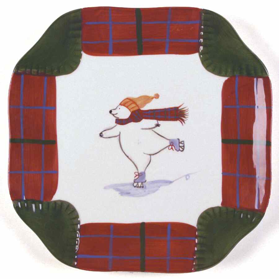 Snow Bear Square Luncheon Plate by Pfaltzgraff-1