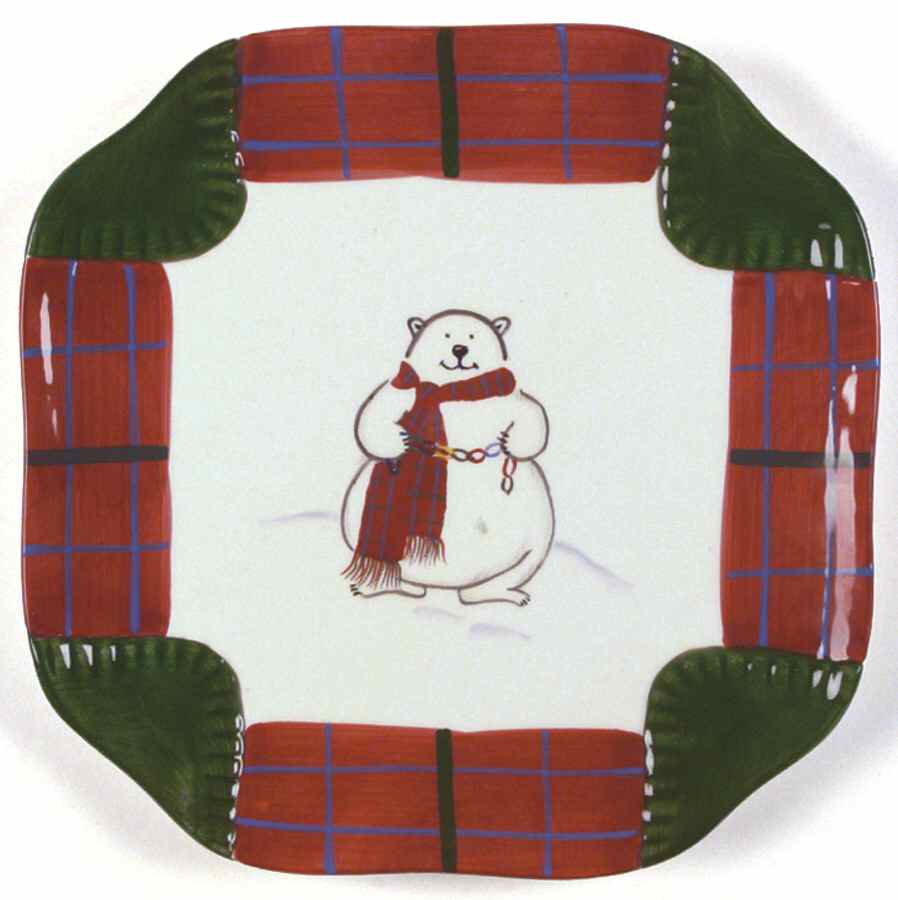 Snow Bear Square Luncheon Plate by Pfaltzgraff-1