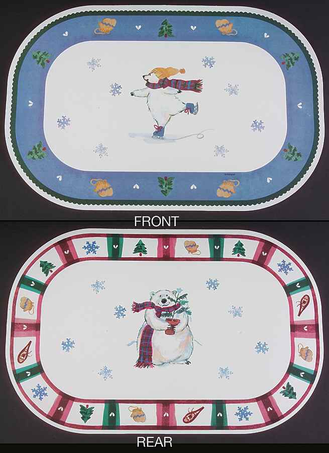 Snow Bear Reversible Vinyl Placemat by Pfaltzgraff-1