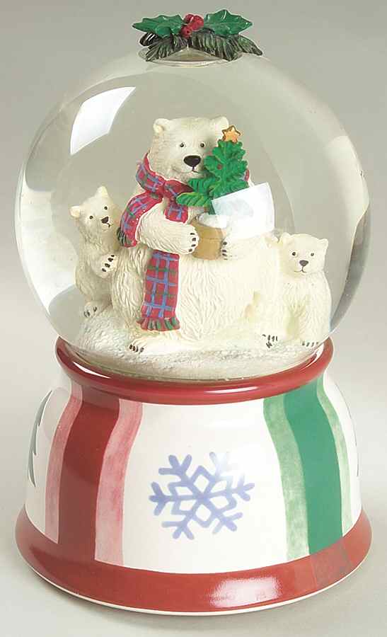 Snow Bear Snow Globe by Pfaltzgraff-1