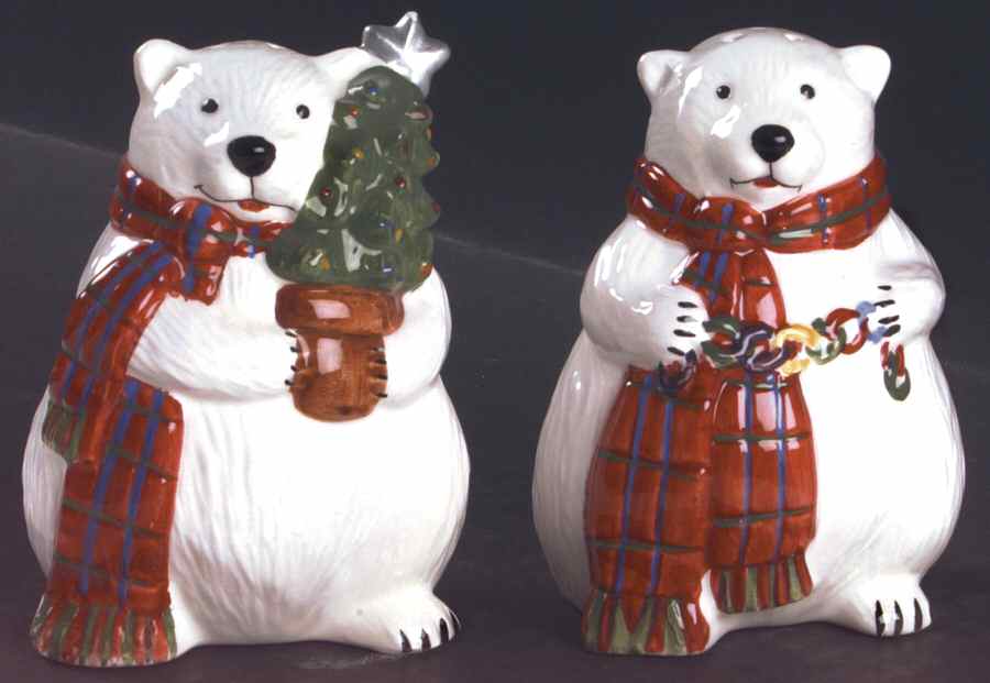 Snow Bear Figural Salt & Pepper Set by Pfaltzgraff-1