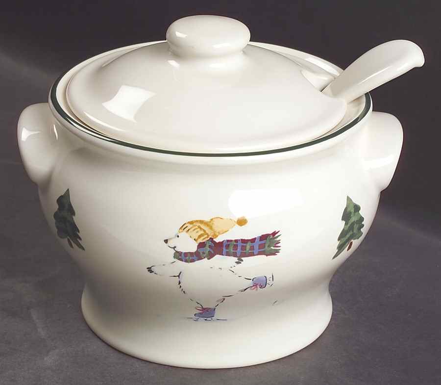 Snow Bear Mini Tureen w/Lid & Ladle by Pfaltzgraff-1