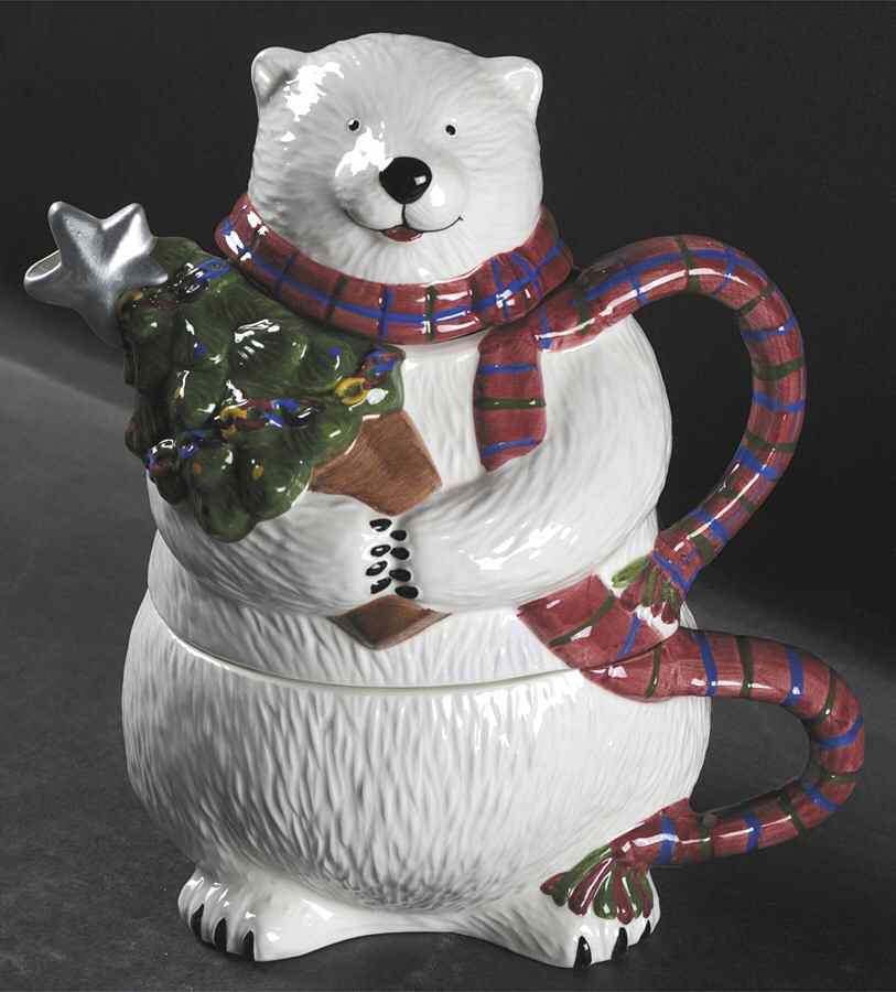 Snow Bear Individual Teapot & Lid with Cup by Pfaltzgraff-1