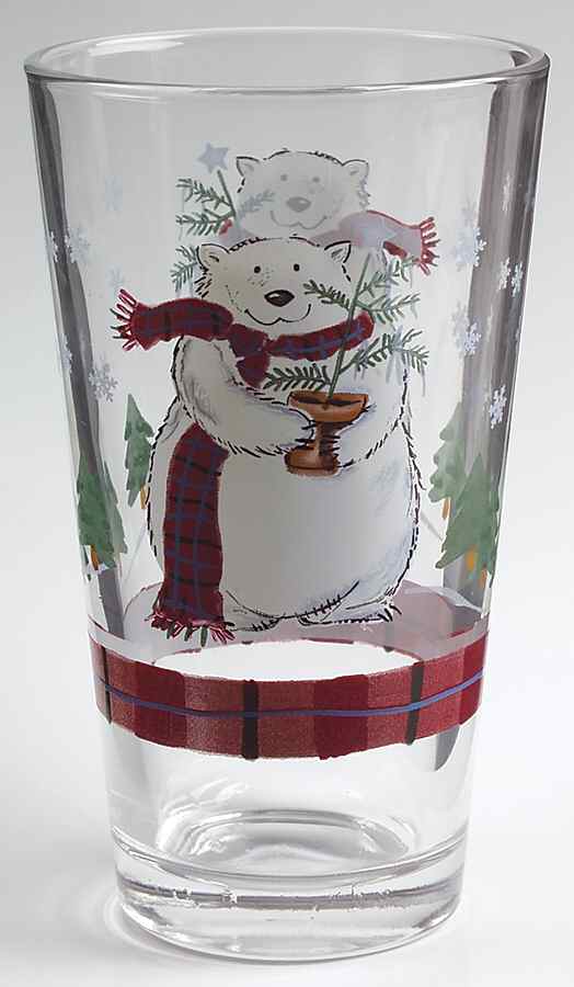 Snow Bear 16 Oz Glassware Tumbler by Pfaltzgraff-1