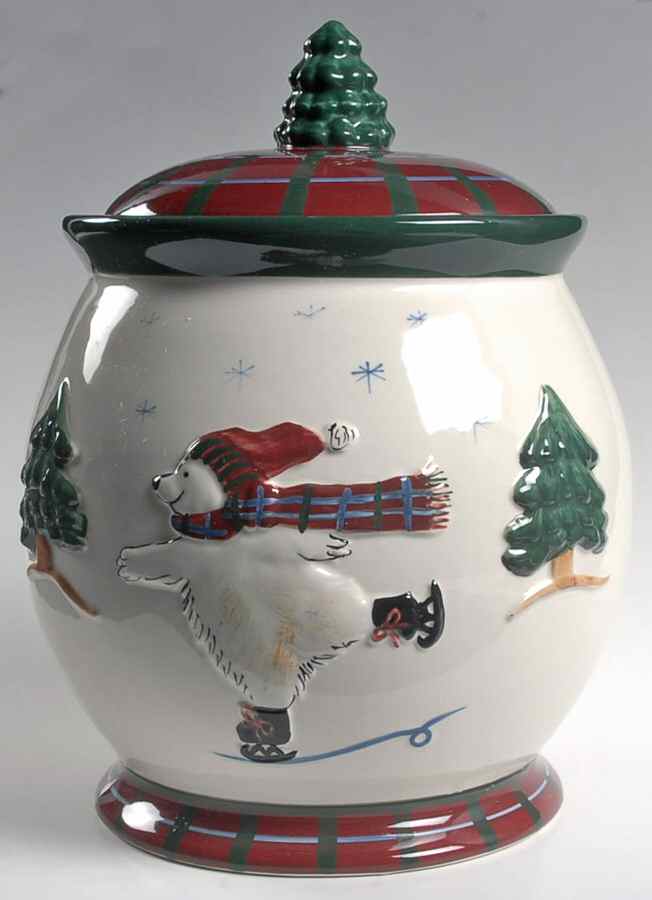 Snow Bear Cookie Jar & Lid by Pfaltzgraff-1