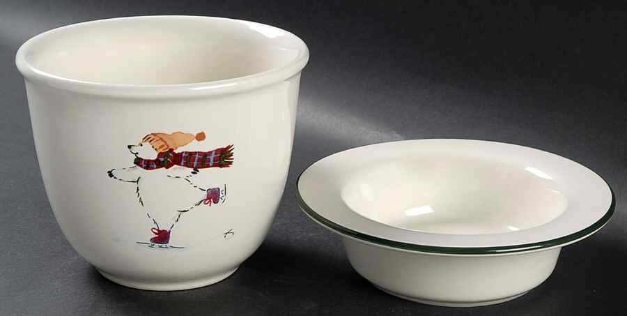 Snow Bear Dip Cooler Set-(Dip Bowl &Icer by Pfaltzgraff-1