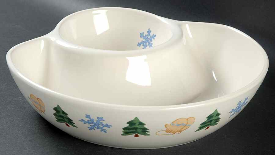 Snow Bear 1 Piece Chip & Dip by Pfaltzgraff-1