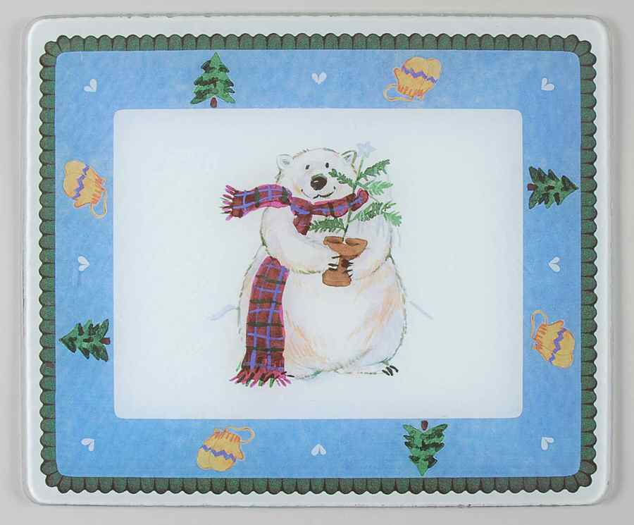Snow Bear Rectangular Glassware Cutting Board by Pfaltzgraff-1