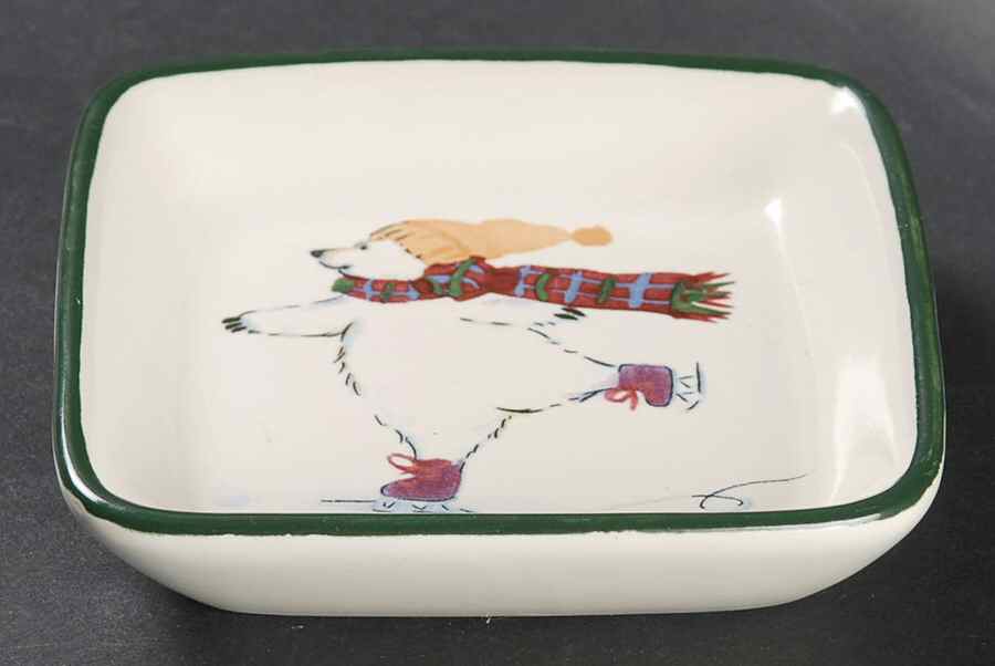 Snow Bear Individual Square Dip Dish by Pfaltzgraff-1
