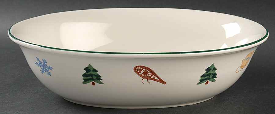 Snow Bear 12" Oval Vegetable Bowl by Pfaltzgraff-1