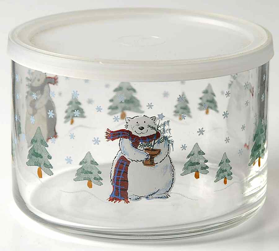 Snow Bear Small Glassware Storage Jar & Lid by Pfaltzgraff-1