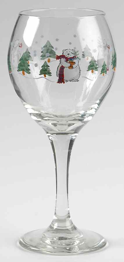 Snow Bear Glassware Goblet by Pfaltzgraff-1