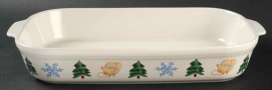 Snow Bear 14" Rectangular Baker by Pfaltzgraff-1