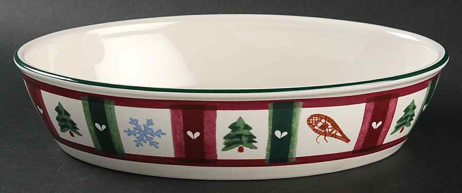 Snow Bear 10" Oval Baker by Pfaltzgraff-1