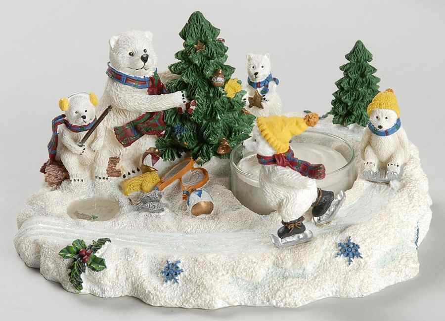 Snow Bear Figural Tea Light Candleholder by Pfaltzgraff-1