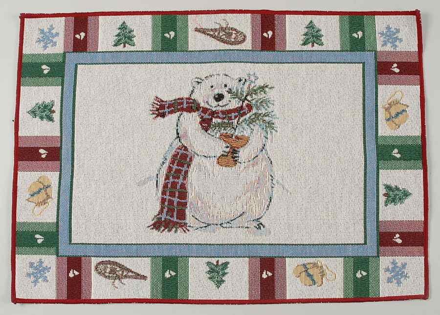 Snow Bear Cloth Placemat by Pfaltzgraff-1