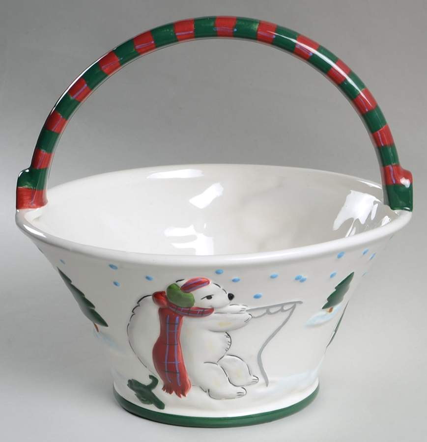Snow Bear Sculpted Basket by Pfaltzgraff-1