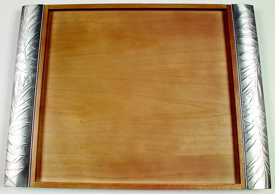 Arborwood White Rectangular Wood Tray by Pfaltzgraff-1