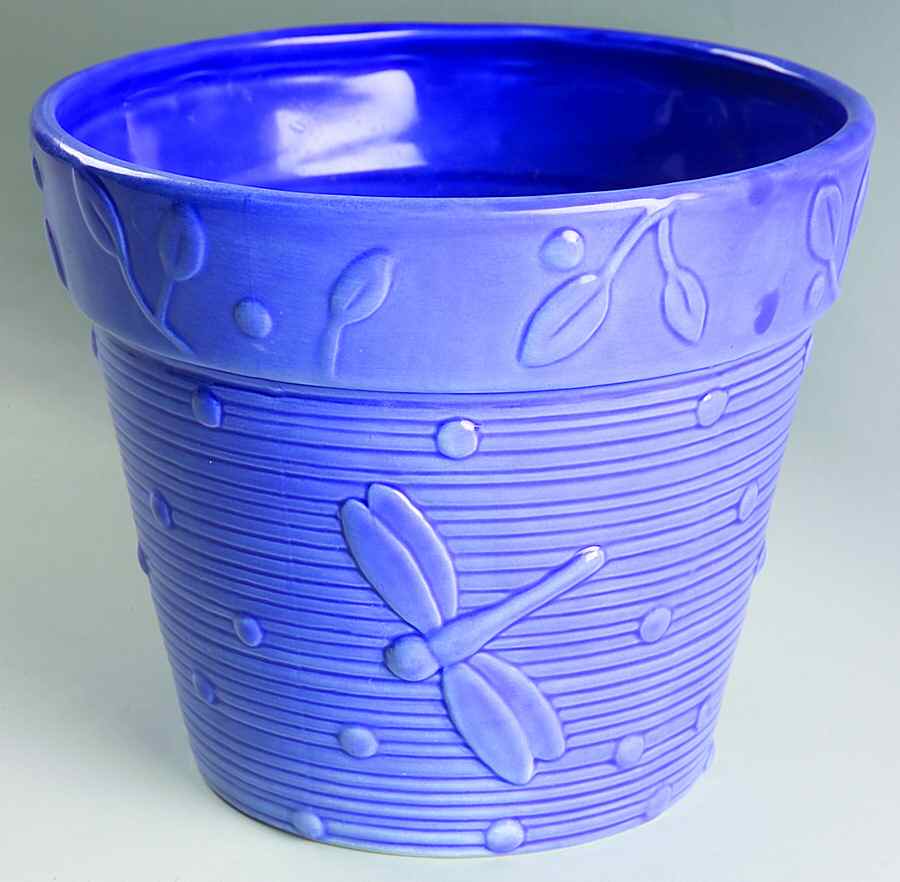Wyngate Blue 6" Flower Pot by Pfaltzgraff-1