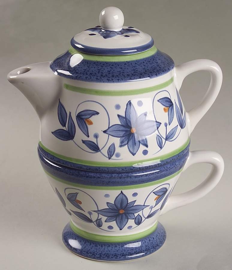 Orleans Individual Teapot & Lid with Cup by Pfaltzgraff-1