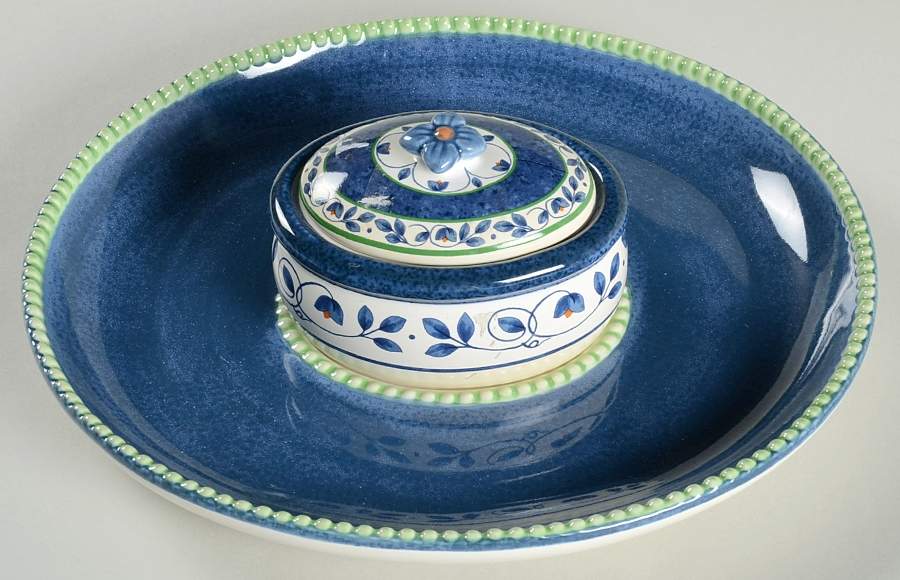 Orleans 3 Pc Chip/Dip Set (Chip Base & Dip Bowl W/Lid) by Pfaltzgraff-1