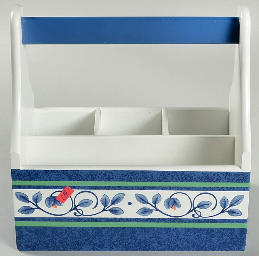 Orleans Wood Silverware/Napkin Caddy by Pfaltzgraff-1