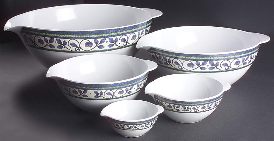 Orleans (Set of 5) Nesting Melamine Mixing Bowls by Pfaltzgraff-1
