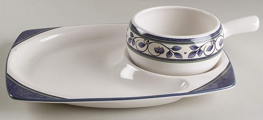 Orleans Snack Set with 11" (SNTR11) Tray & Stick Handle Soup (SOH) by Pfaltzgraff-1