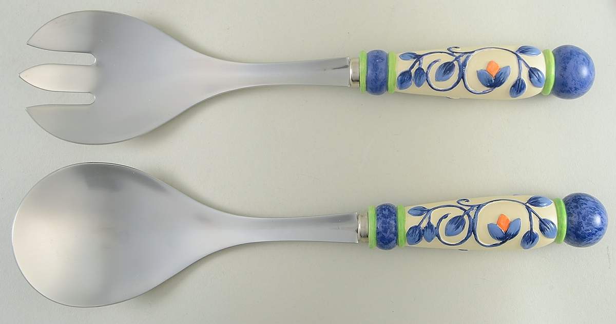 Orleans (2 Piece) Salad Serving Set with Resin Handles by Pfaltzgraff-1