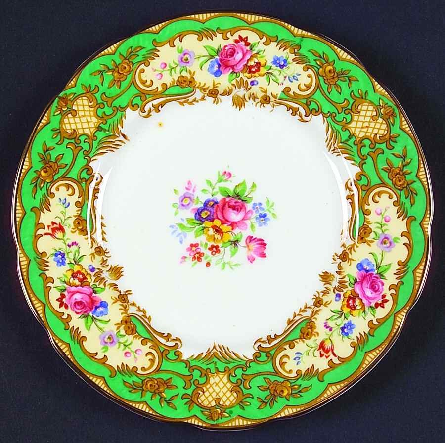 Pompadour Green Bread & Butter Plate by Paragon-1