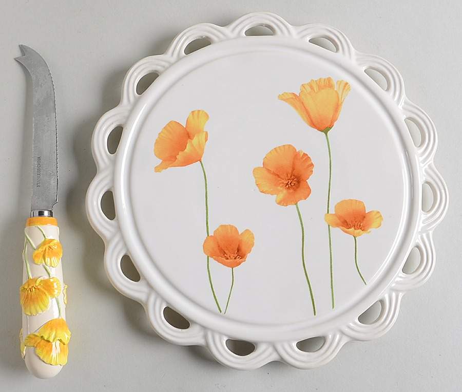 Sunshine Cheese Tray and Slicer by Pfaltzgraff-1