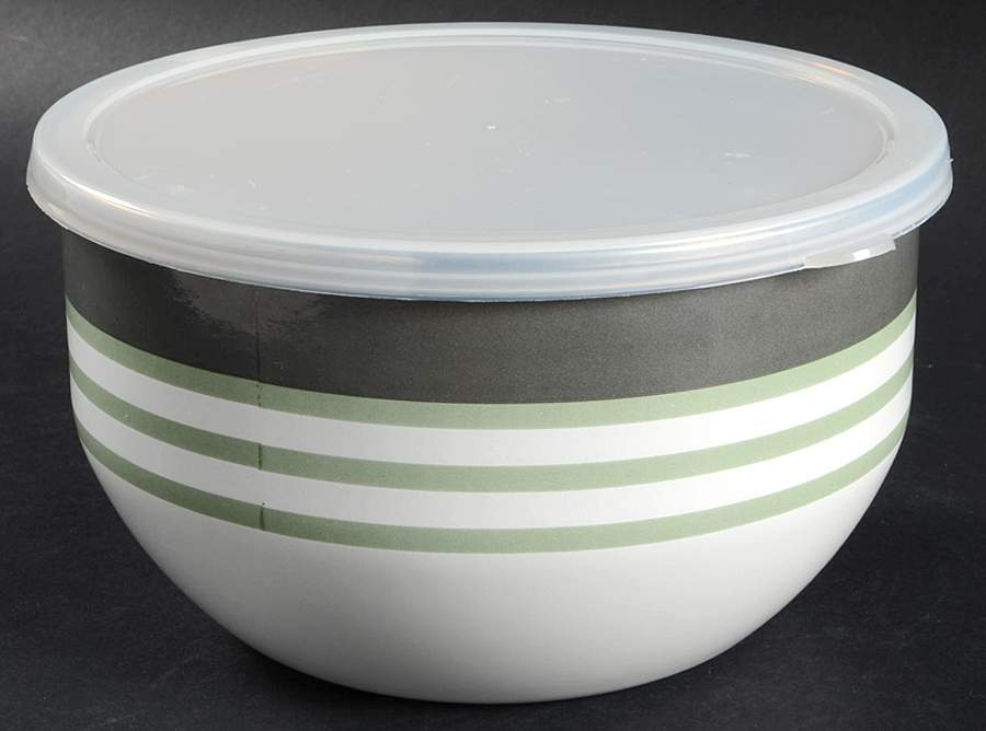 Sphere 7" Metal Bowl & Plastic Lid by Pfaltzgraff-1